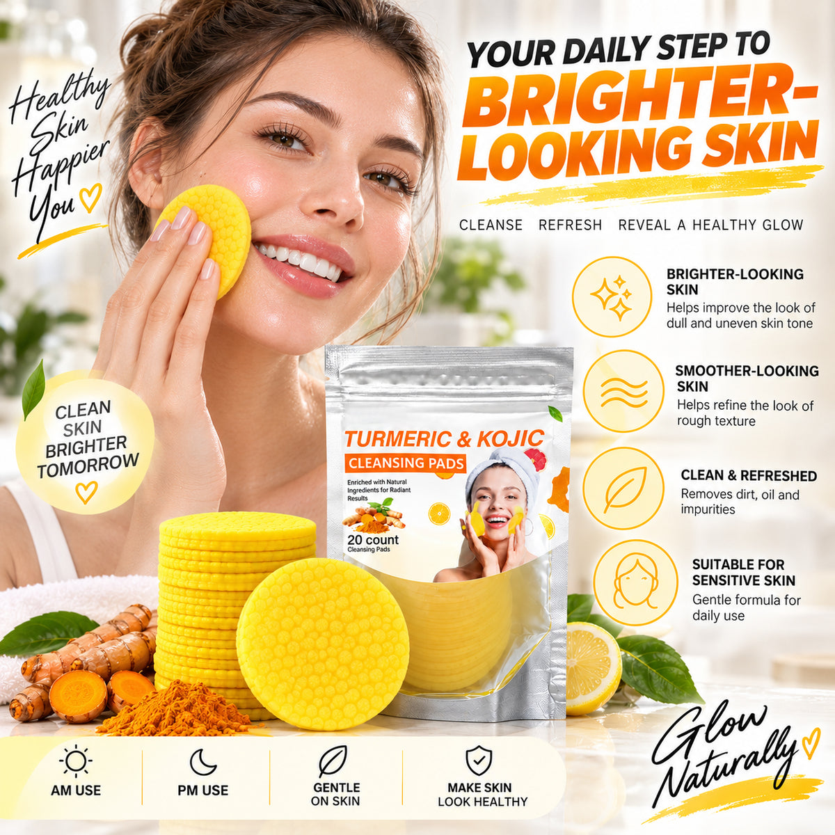 Radiance Renewal Cleansing Pads – For Brighter, Smoother & More Even-Looking Skin, 20 Pads