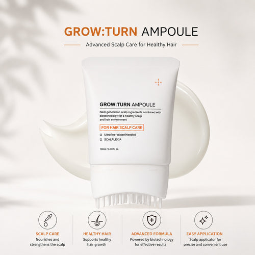 Hair Growth Serum with Built-In Brush | Exosome Scalp Serum for Hair Thickening & Strengthening, Korean Hair Care | 3.38 fl. oz.