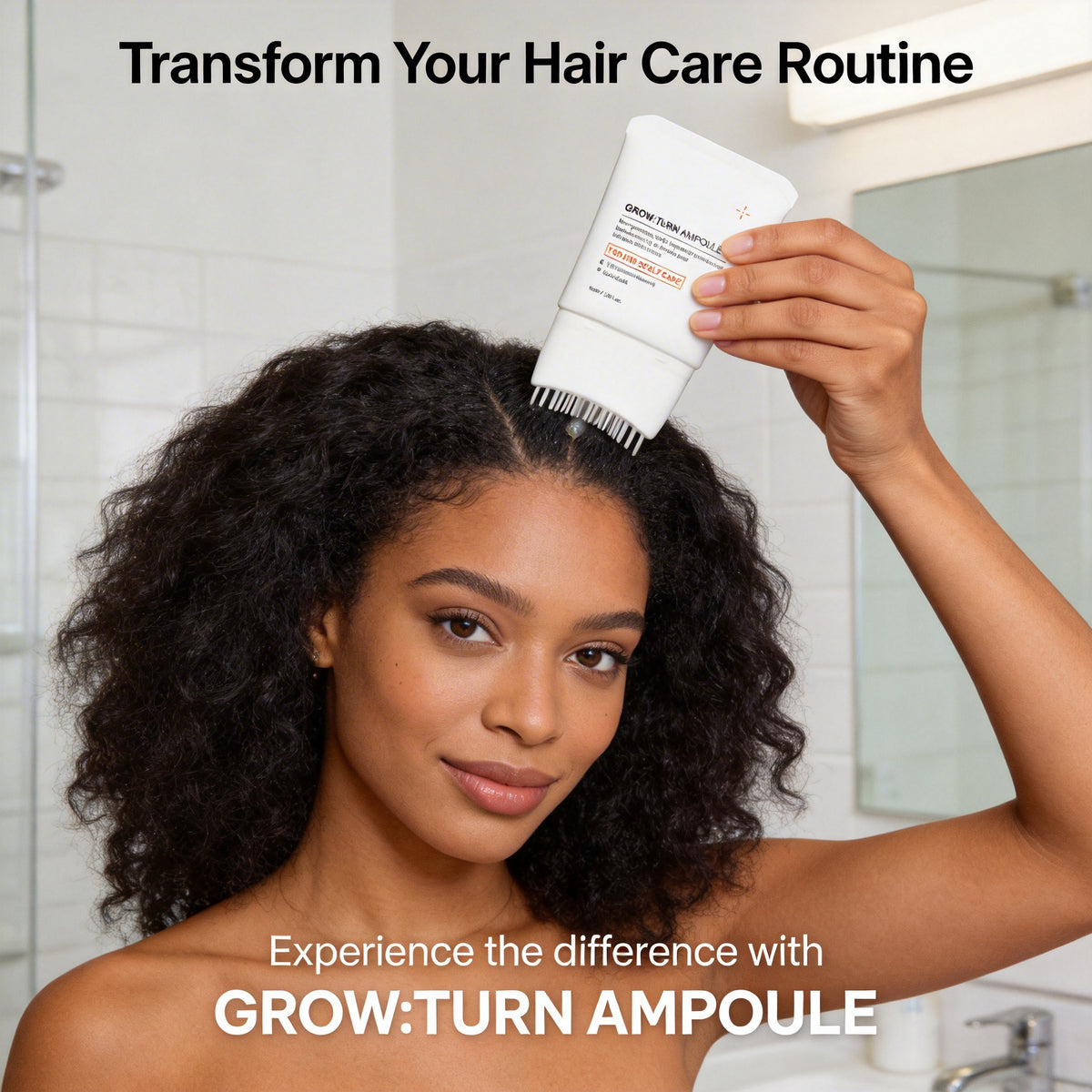 Hair Growth Serum with Built-In Brush | Exosome Scalp Serum for Hair Thickening & Strengthening, Korean Hair Care | 3.38 fl. oz.