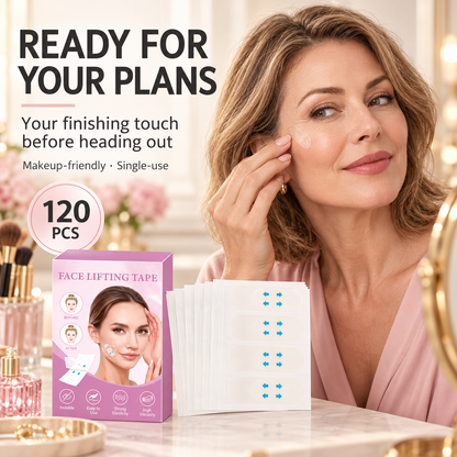 Face Lifting Tape – 120 PCS Clear Adhesive Patches for a More Defined Look