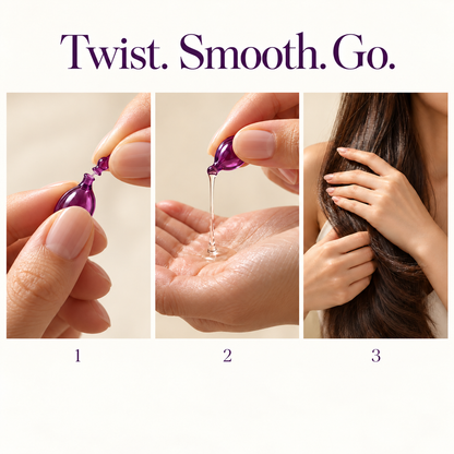 Hair Serum Capsules – Smoothing & Shine-Enhancing Leave-In Hair Care, 40 Capsules, 30ml