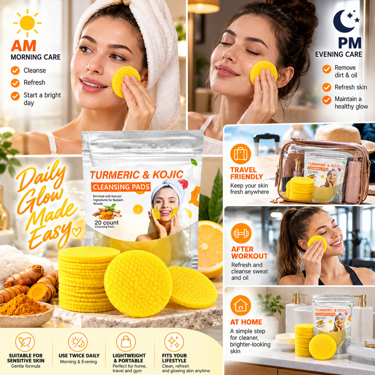 Radiance Renewal Cleansing Pads – For Brighter, Smoother & More Even-Looking Skin, 20 Pads