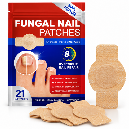 Overnight Nail Renewal Patches – For Yellow, Rough & Damaged-Looking Toenails, 21 Patches