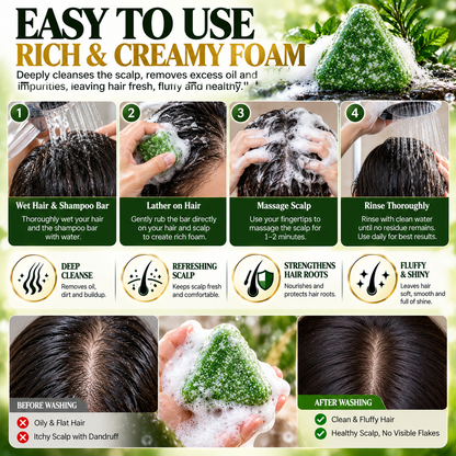Volumizing Scalp Care Shampoo Bar – For Stronger, Thicker-Looking Hair & Natural Shine, 120g
