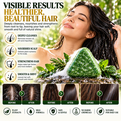Volumizing Scalp Care Shampoo Bar – For Stronger, Thicker-Looking Hair & Natural Shine, 120g