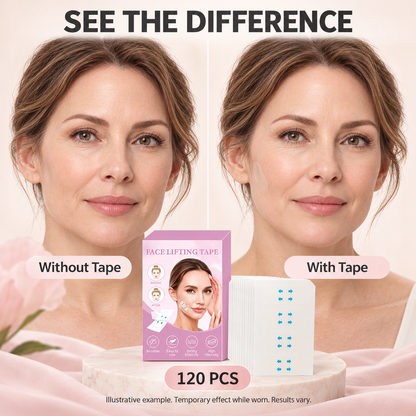 Face Lifting Tape – 120 PCS Clear Adhesive Patches for a More Defined Look